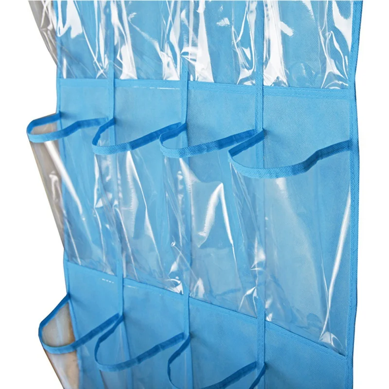 Органайзер для обуви вешалка 24 кармана гардероба чулана прозрачная сумка