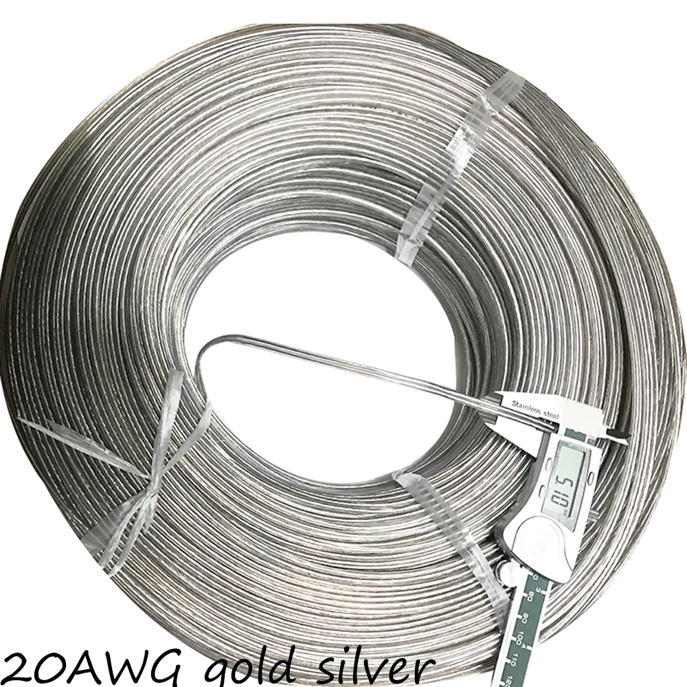 Прозрачный 2 контактный шнур питания в оболочке 50 м 20AWG 22AWG 24awg 26awg ПВХ рекламный
