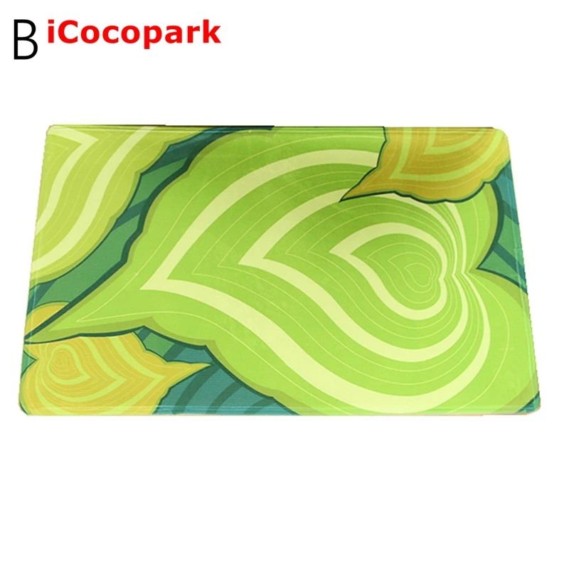 NiceRug зеленые листья в форме сердца нескользящий коврик для входной двери детский