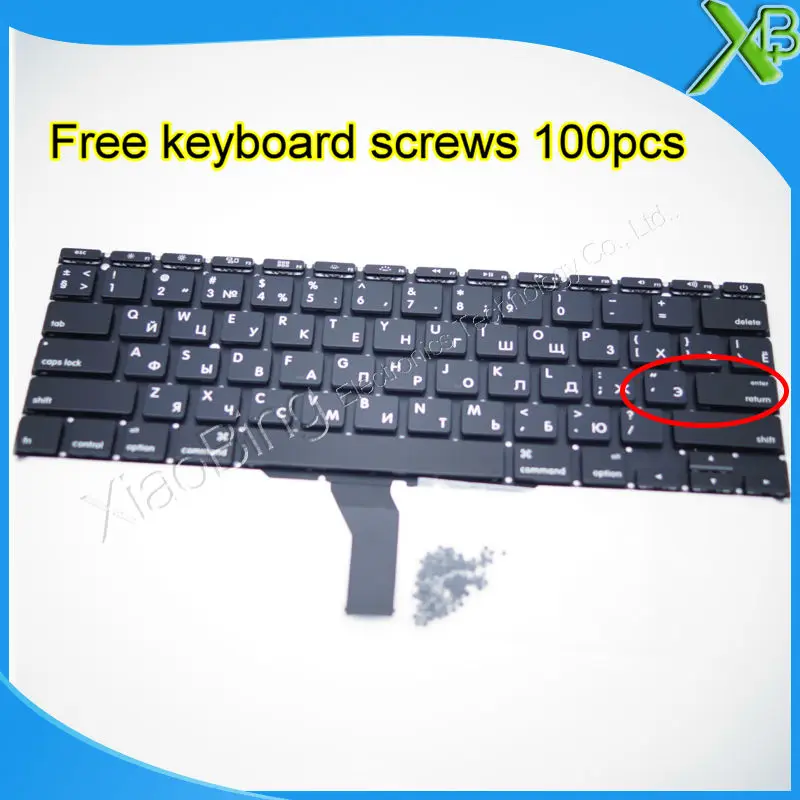 Совершенно новый для MacBook Air 11 6 &quotA1370 A1465 маленький ввод RS Русская клавиатура + 100