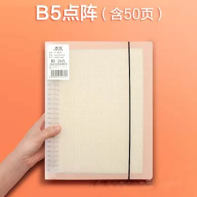 A5 B5 спиральная записная книжка со съемной катушкой, блокнот с подкладкой в горошек, пустая сетка, бумажный дневник, дневник, альбом для рисования, школьные принадлежности, Канцтовары - Цвет: B5 dot matrix