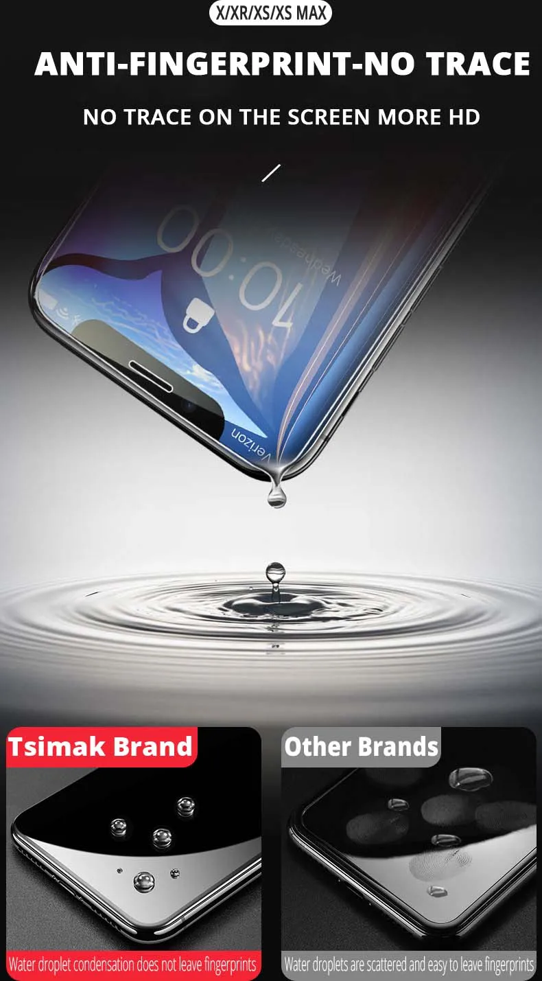 Tsimak 5D полное покрытие из закаленного стекла для iPhone XS Max Защитная пленка для экрана iPhone 6 6 S 7 8 Plus X XR стекло