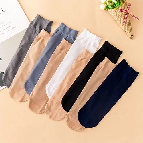 8 colors random Z 8 пар/лот = 16 штук летние нейлоновые мужские короткие носки мужские носки тонкие прозрачные шелковые мужские носки - Цвет: 8 colors random Z