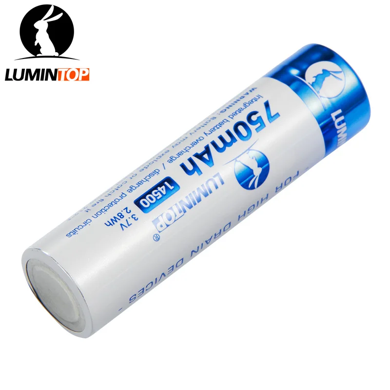 LUMINTOP 750mah 14500 3 7 v Защищенный Литий ионный аккумулятор|Портативные осветительные