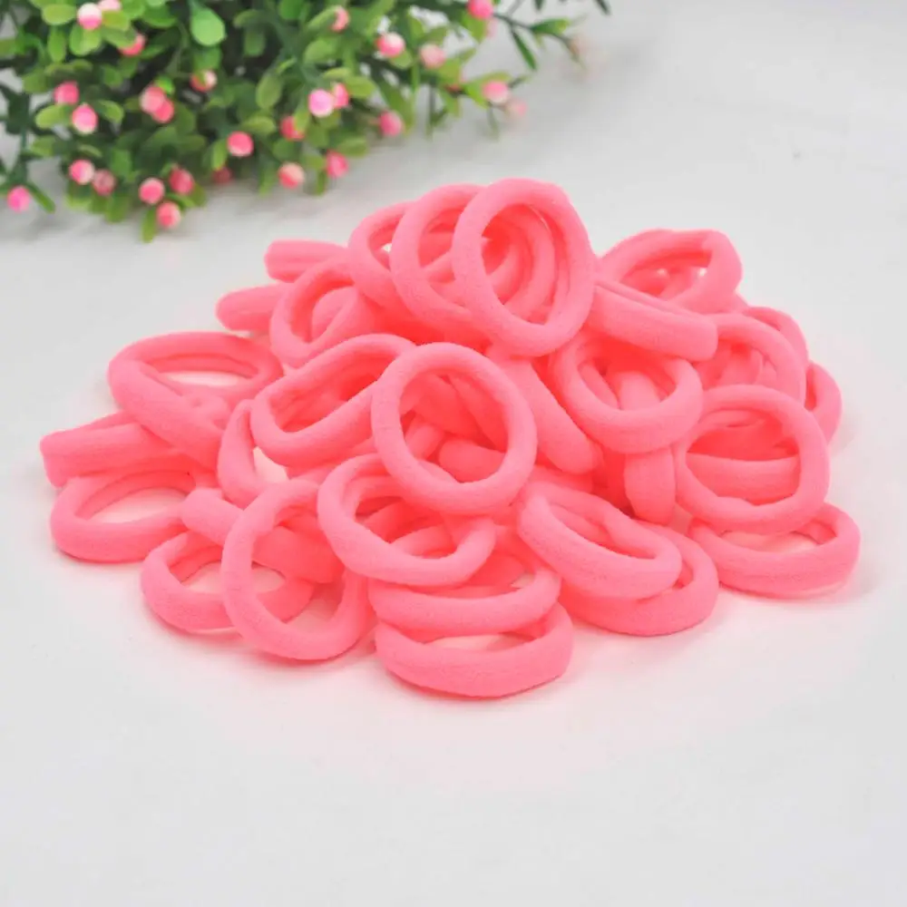 Bright Pink Aikelina/Новинка года; ; 50 шт./лот; Детские аксессуары для волос; галстуки на резинке; резинка для волос - Цвет: Bright Pink