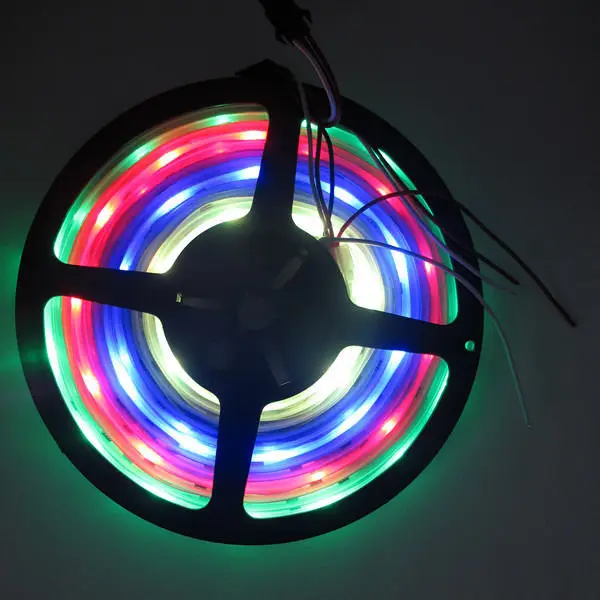 WS2811 DC12V 48 светодиодов/м Мечта Волшебная цветная светодиодная лента 5050 RGB полоса