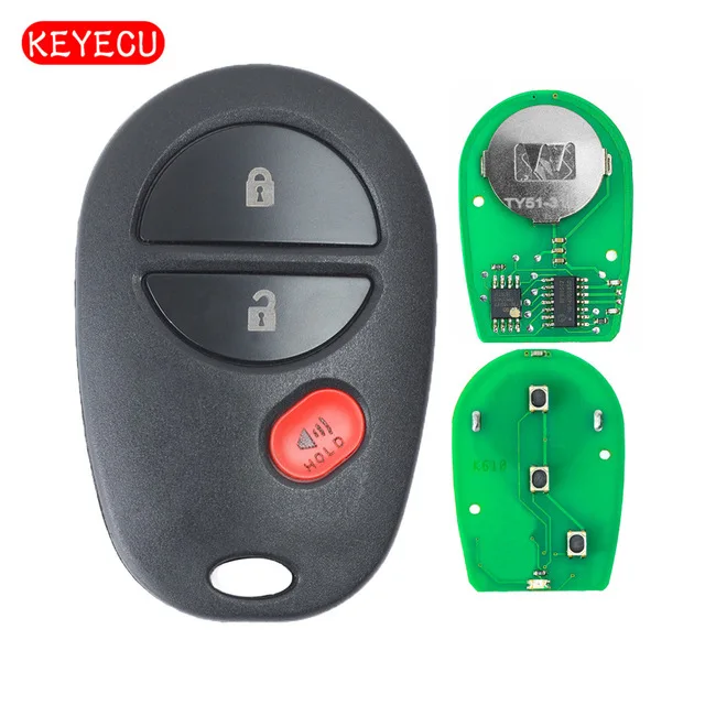 Новый дистанционный ключ KEYECU брелок с 3 кнопками для Toyota Sienna 2004 2005 2006 2007 2008 2009 2010 2011