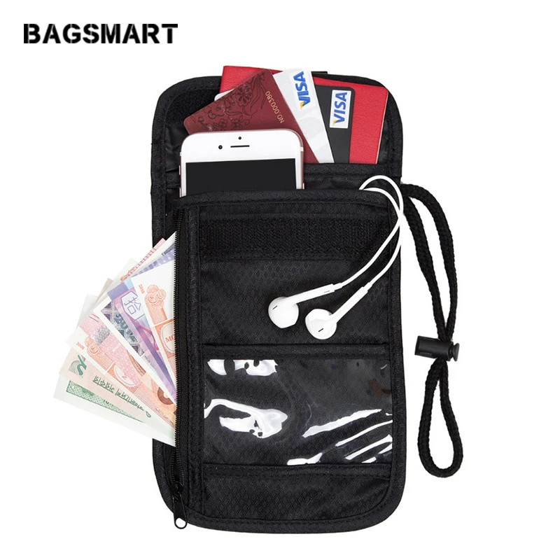 Сумка мессенджер BAGSMART на молнии дорожный кошелек органайзер маленький