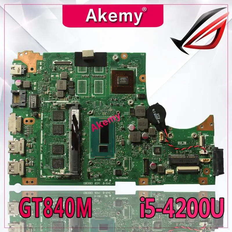 Akemy S451LN материнская плата для ноутбука ASUS для ASUS S451 S451L V451 V451L S451LN S451LB тестовая оригинальная материнская плата I5-4200U GT840M