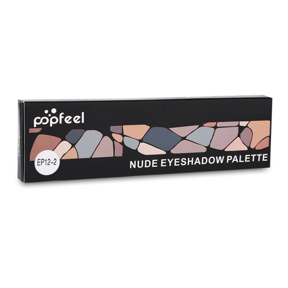 POPFEEL матовые тени для век Палитра телесный 12 цветов maquillage paleta de sombra Новое поступление Красота Женщины подарок дымчатый/теплый цвет