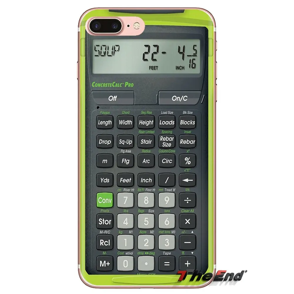 For Sony Xperia Z Z1 Z2 Z3 Z5 compact M2 M4 M5 C4 E3 T3 XA Huawei Mate 7 8 Y3II Calculator Transparent Soft Shell Covers |