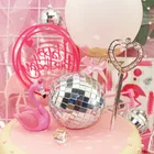 Дискотечный зеркальный шар, Топпер для торта, десертный стол, украшения для детского душа, светоотражающая фотография, для дня рождения, для детей-S