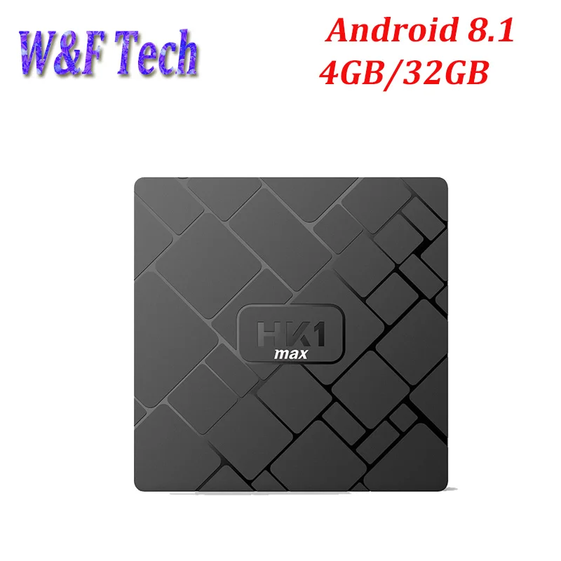 HK1 MAX Android 8 1 Smart TV BOX 4 ГБ 32 медиаплеер RK3328 четырехъядерный 2 4G WIFI 3D 4K HDR H.265 USB 3 0