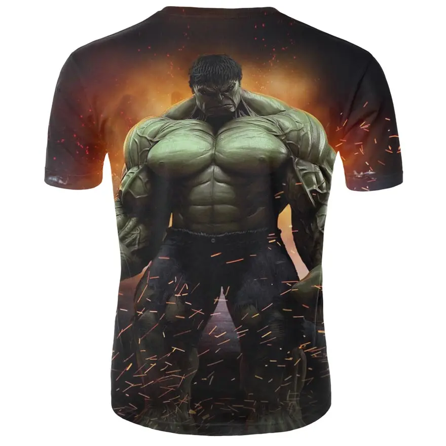 Уличная одежда с мотивами из аниме халк 3 d печать Мстители alliance a comic book hero boy harajuku