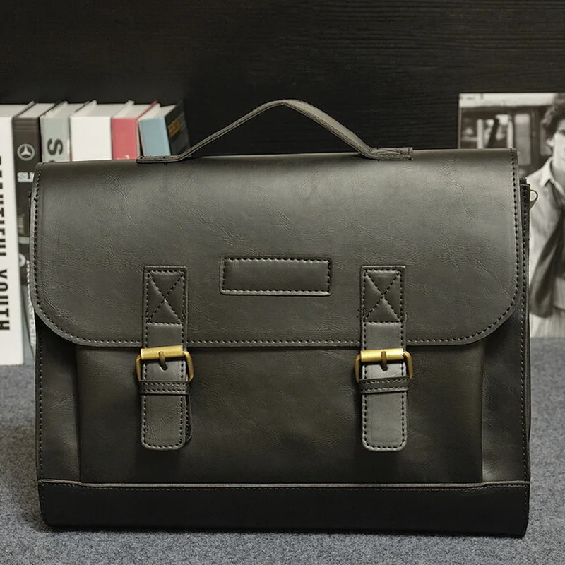 Brand New Fashion Men's Shoulder Bag Simple Vintage Leather Men Messenger Korean Style Cool Handbag Male briefcase 2016 сумка женская