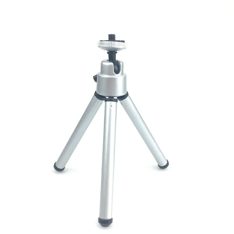 Silver Tripod Мини штативы для iphone Xiaomi, алюминиевые металлические штативы с зажимом для телефона, крепление для камеры Nikon Gopro 5 4 Session Yi - Color: Silver Tripod