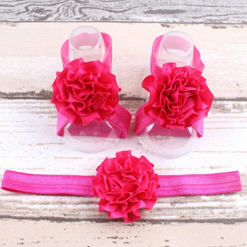 Beautiful Baby Foot Flower Sandals Girls Infant Toddler Headband Accessories Hot | Детская одежда и обувь