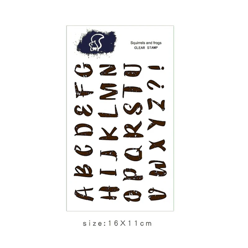New Symbol Letter A-Z Rubber Clear Stamps Silicone Seal for DIY Scrapbooking Card Making Diary Book Paper Maker Stencil Template |