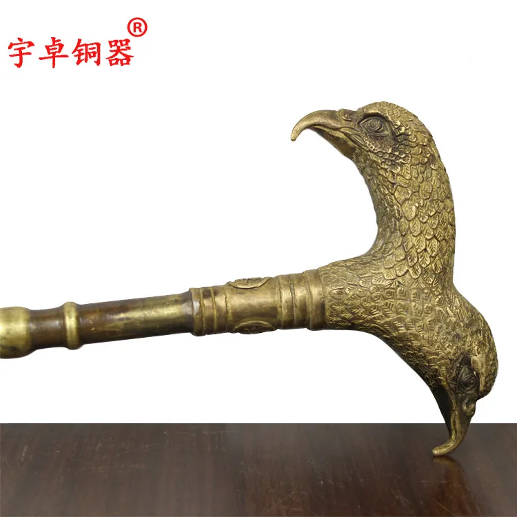 Yu Zhuo brass copper cane crutches leading dove stick horse Zodiac ornaments cutting dies aquarium | Дом и сад