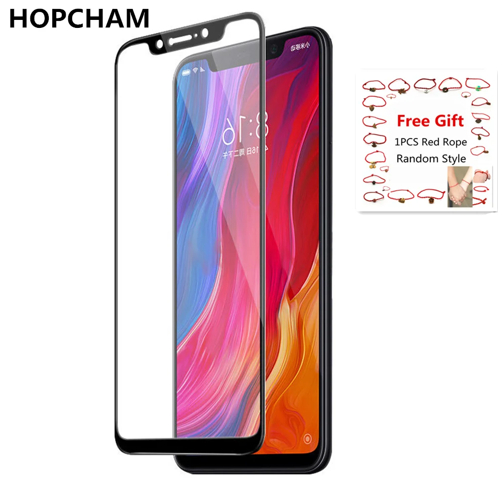 HOPCHAM полное покрытие закаленное стекло для Xiaomi Mi 5 5S Plus Mi8 8 SE Защита экрана 5X 6X A1 A2 Mix