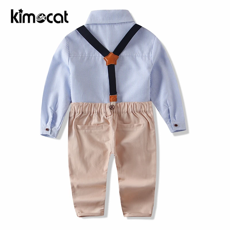 Kimocat Boys Sets Clothing Spring Autumn Long Sleeve Toddler Boy Clothes Set 2pcs Casual Shirt Tops+Pants Fashion |