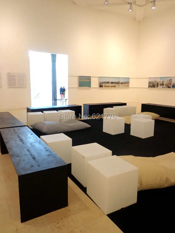 2 шт./лот модный 40 см СВЕТОДИОДНЫЙ стул квадратный куб светящаяся светодиодная