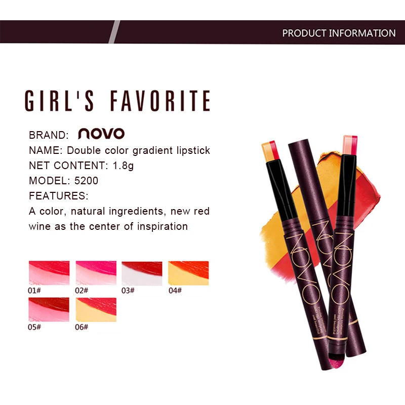 Новинка двухсторонняя градиентная помада для женщин красивая воздушная подушка