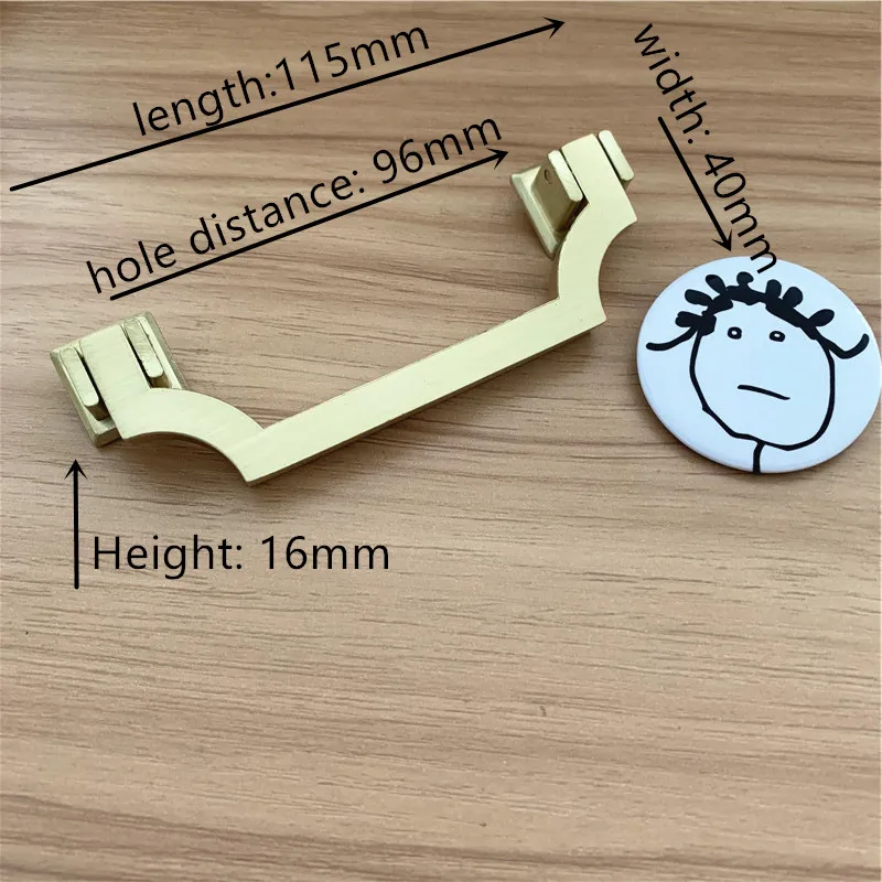 hole distance 96mm LCH цинковый сплав, матовый золотой медный цвет, ручка для шкафа, выдвижная ручка, дверная ручка, художественная мебель в китайском стиле, фурнитура - Цвет: hole distance 96mm