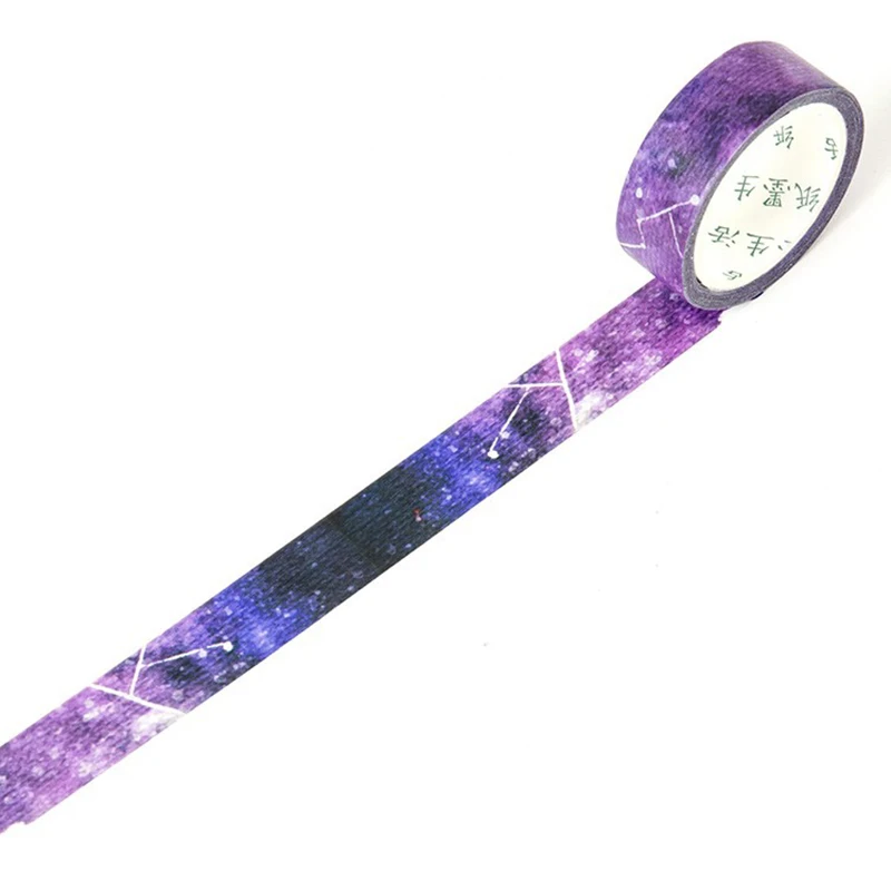1 purple Голубое небо сводом малярный скотч облако Радуга Washi лента DIY Скрапбукинг малярный скотч школьные канцелярские товары 7 м планета липкий - Цвет: 1 purple