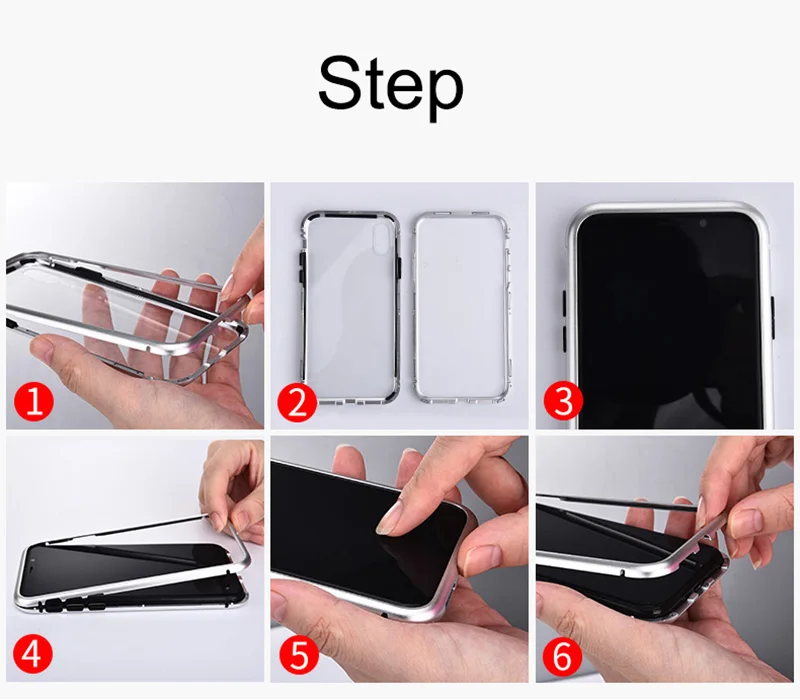 Магнитный адсорбционный металлический чехол для iPhone 11 Pro 7 8 Plus, задняя крышка из закаленного стекла на магните для iPhone 6 6s Plus X XS Max, чехол