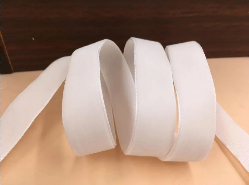 Белая бархатная лента 1/8 &quot3 мм неэластичная велюровая тесьма тканевая повязка