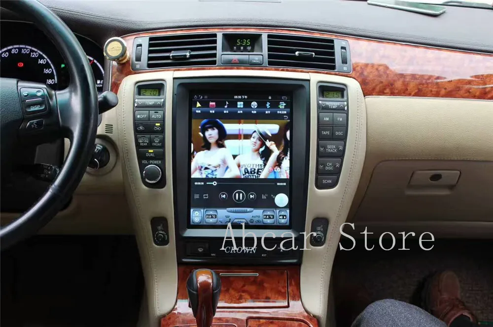 10 4 ''Tesla стиль Android 8 1 автомобильный dvd плеер GPS навигация для Toyota crown 2005 2009 PX6 HDMI