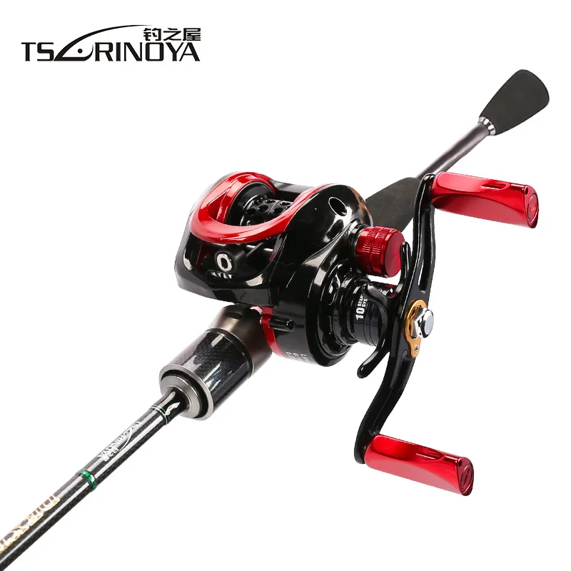 

TSURINOYA Lure Fishing Rod Combo and Reel Full Kit Casting Fishing Reel Gear Pole Set 100M Fishing Line Lures Hooks Jig Head