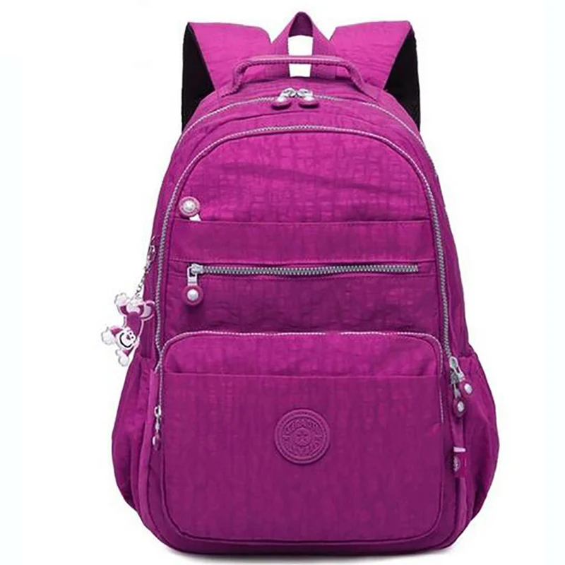 Purple Red TEGAOTE, школьный женский рюкзак, Mochila, женские рюкзаки, сумка, нейлон, водонепроницаемый, Повседневный, для путешествий, для ноутбука, рюкзак для девочки-подростка - Цвет: Purple Red