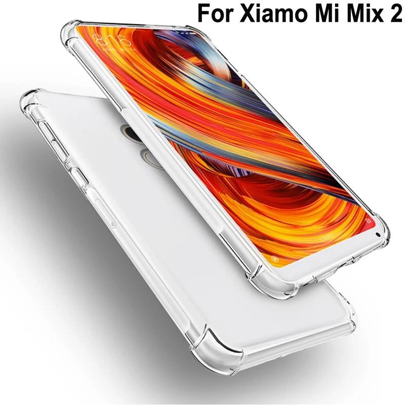Роскошный противоударный прозрачный мягкий чехол для Xiaomi Mi Mix 2 чехлы телефонов