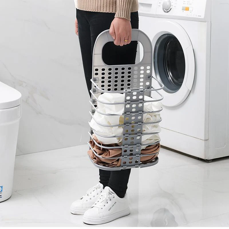 Пластиковая Складная корзина для белья грязной одежды сумка-Органайзер