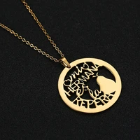 skqir personalized letter necklaces pendants round name stainless steel chokers necklace for women jewelry best friends pendant