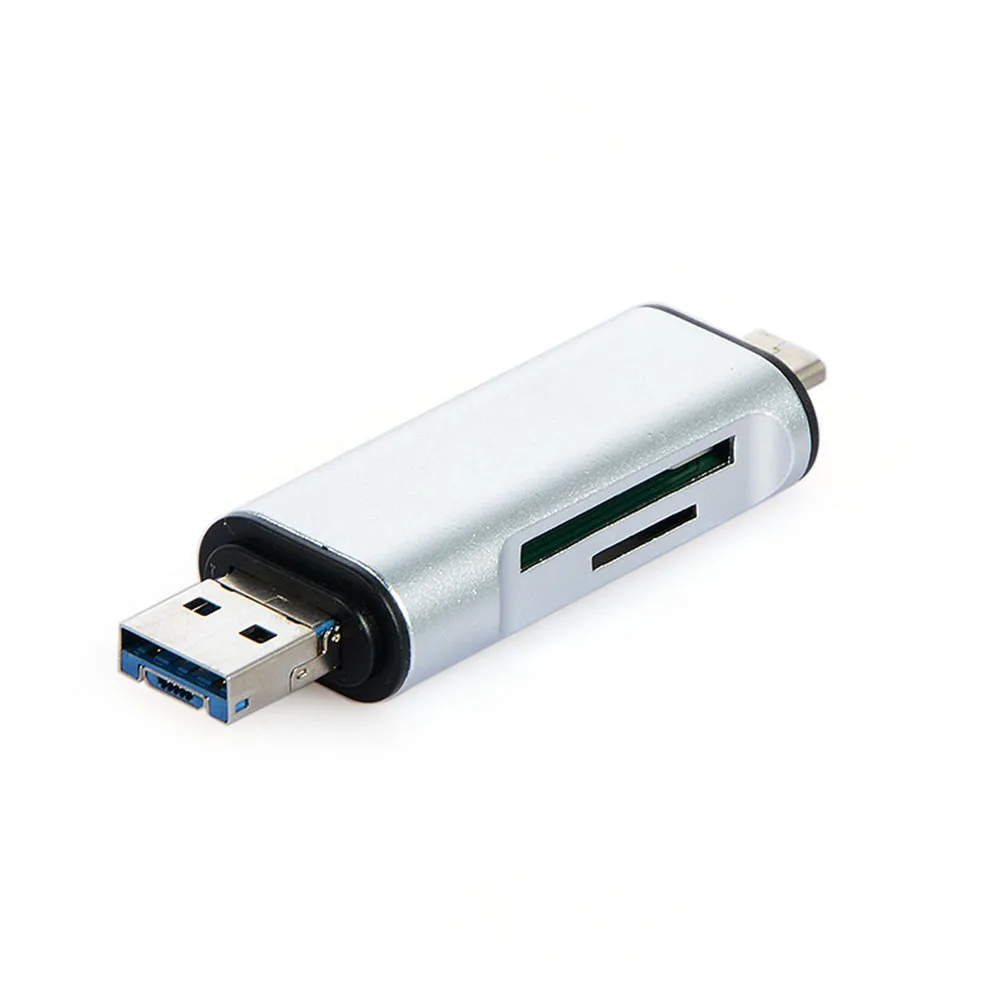 Новый портативный мини дизайн очаровательный 3 в 1 кардридер USB Type C Micro 0