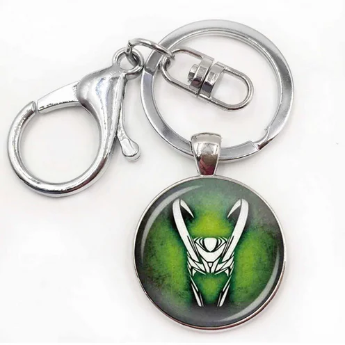 Оптовая продажа художественная стеклянная подвеска loki god of mischief брелок модные