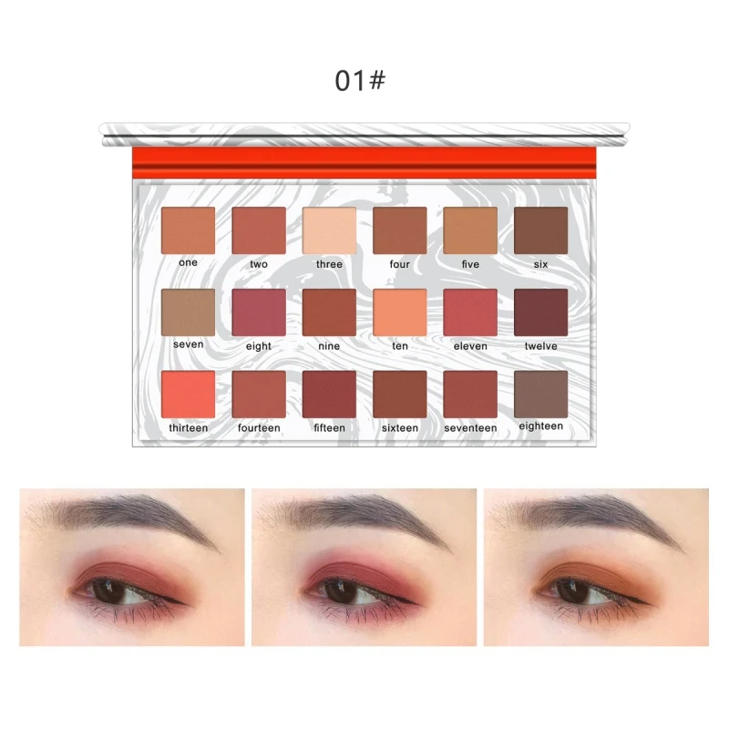 Палитра для макияжа глаз 18 цветов палитра матовых теней век блестящая пудра тени