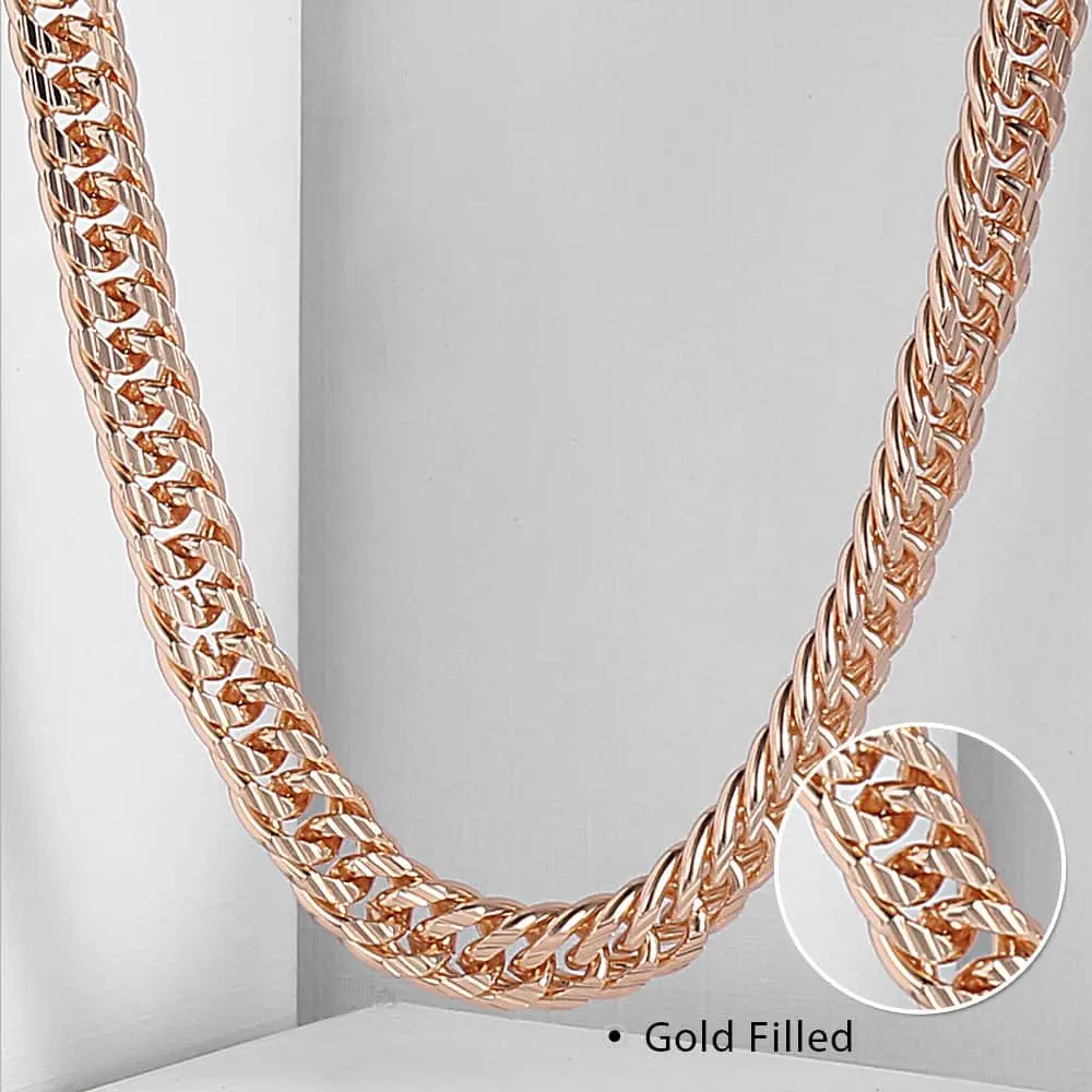 7 мм Женская Мужская цепь унисекс блестящая огранка двойная Снаряженная