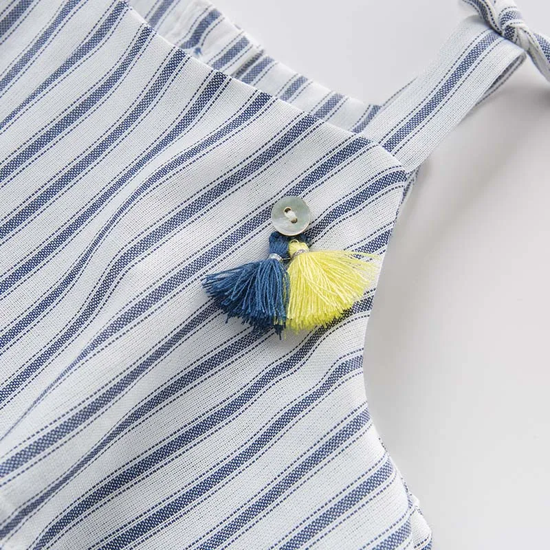Dave bella summer baby girls clothing sets children fashion striped suits kids high quality clothes DBZ7601 | Детская одежда и