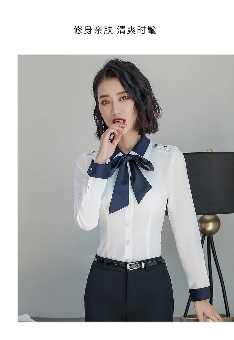 Высокое качество blusas mujer de moda Женские топы и блузки элегантная тонкая шифоновая рубашка размера «Плюс» с длинным рукавом