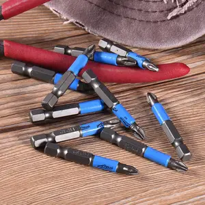 10 шт.компл. 50 мм PH2 магнитные Нескользящие биты для отвертки 14 ''шестигранный хвостовик электроинструменты биты S2 сверла из высококачественной стали Синие J3