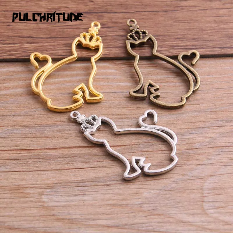 6pcs 33*35mm Three Color Alloy Jewelry Accessories Monkey Charm Hollow Glue Blank Pendant Tray Bezel 11C73 | Украшения и