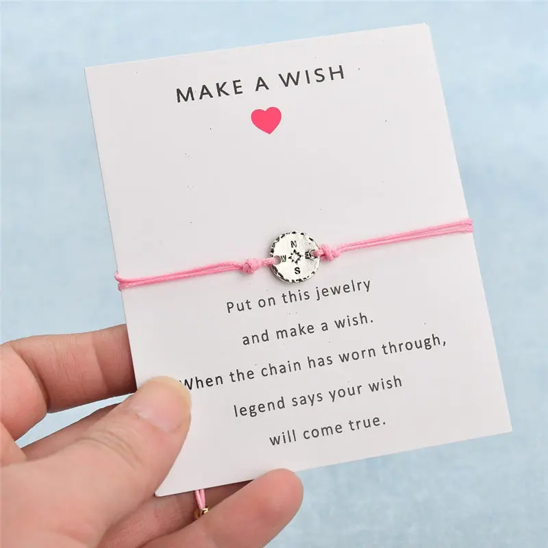 7 цветов металлические браслеты с компасом браслет для женщин белая карта