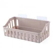 

Hole-free toilet basket traceless plastic wall hanging receiving basket bathroom storage rack 26.5*12*9cm