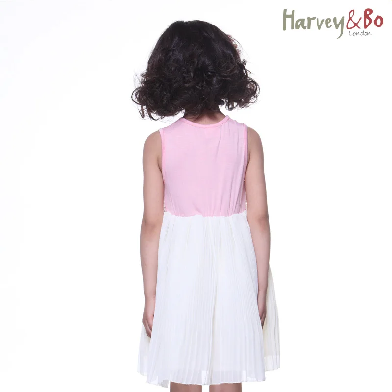 Шифоновое платье для девочек милое вечернее принцессы с цветами в Корейском