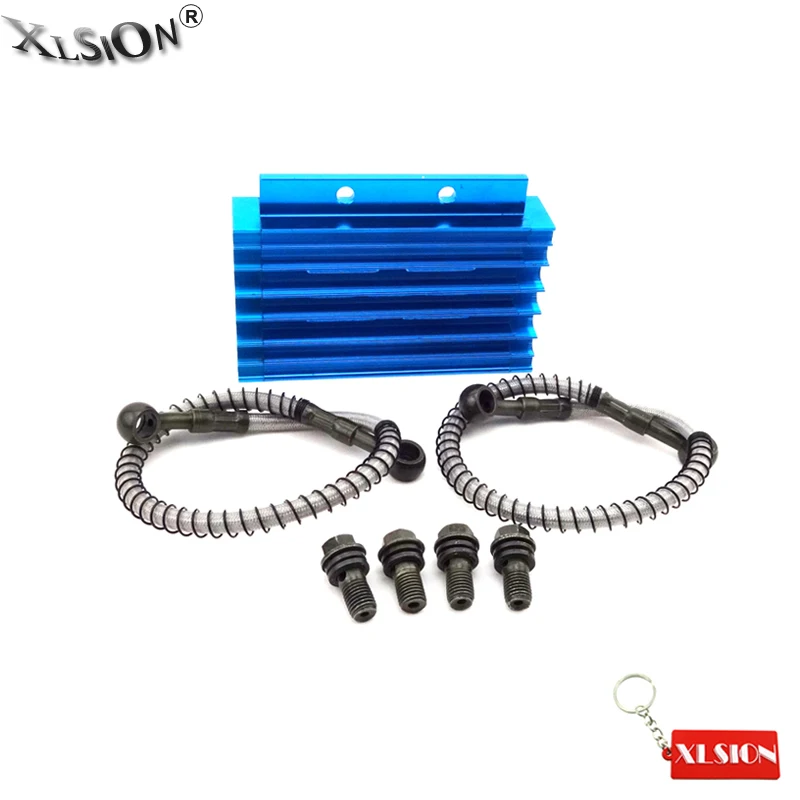 XLSION Aftermarket CNC алюминиевый синий комплект масляного радиатора для 125cc 140cc 150cc