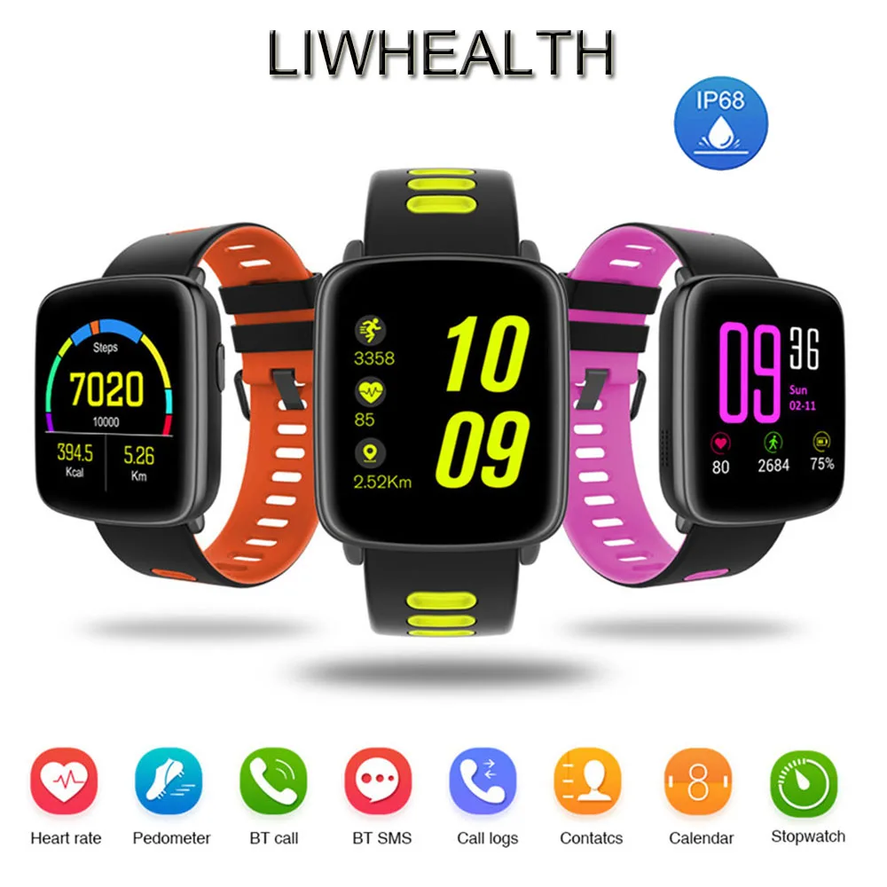

Luxury BT Call MTK2502D Smart Watch Wristband IP68 Heart Rate Monitor Cardiaco Music For IOS/Xiaomi/Sony PK Mi band 3/Fit Bits